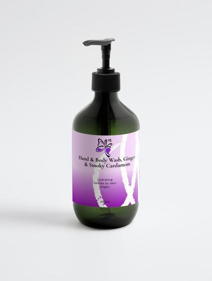 Hand & Body Wash, Ginger & Smoky Cardamom SilkyFeather - SilkyFeather | Elevate Your Skin, Naturally